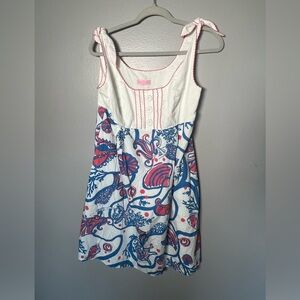 Lilly Pulitzer Blayne Nautical Dress- Tie Shoulder-‎